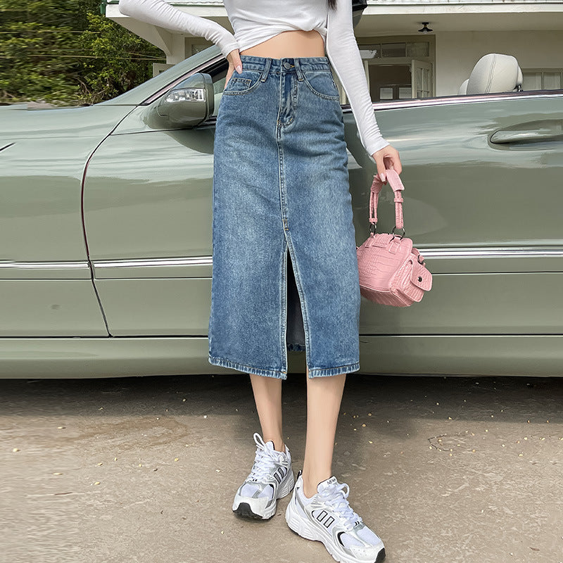 Sway Arden High-Waist Denim Skirt