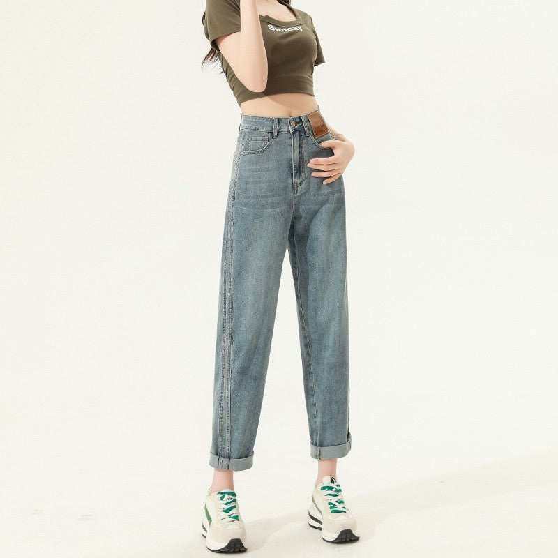Indigo Bexley Straight High-Waist Jeans