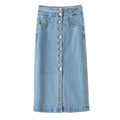 Sway Single-Breasted Denim Skirt