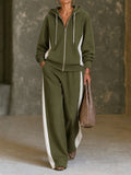 Sera Wide-Leg Zip-Up Colour-Block Tracksuit
