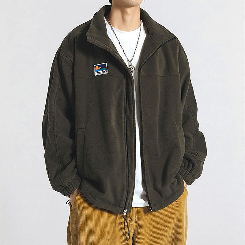 District Men's Stand-Collar Fleece Jacket, view 2
