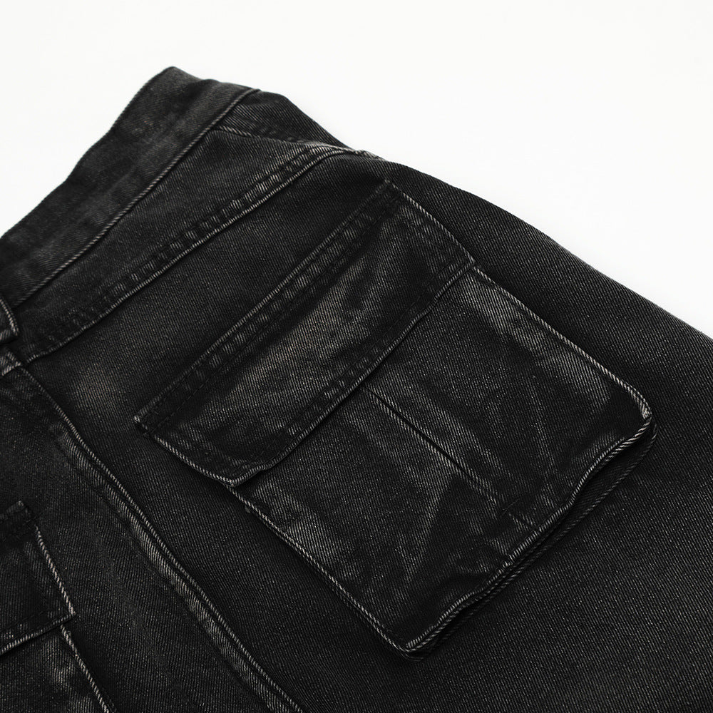 Indigo Men's Denim Multi-Pocket Pocket Cargo Pants