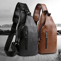 Carry Men's Leather Vintage Messenger Bag