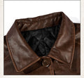 Halo Leather Mid-Length Trench Coat