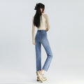 Indigo Cropped Straight Jeans