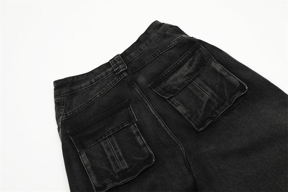 Indigo Men's Denim Multi-Pocket Pocket Cargo Pants