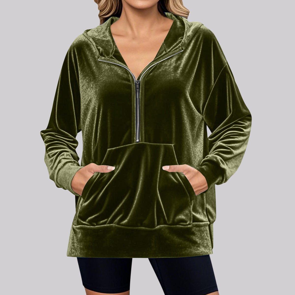 Aurelia Relaxed Long-Sleeve Zip Top