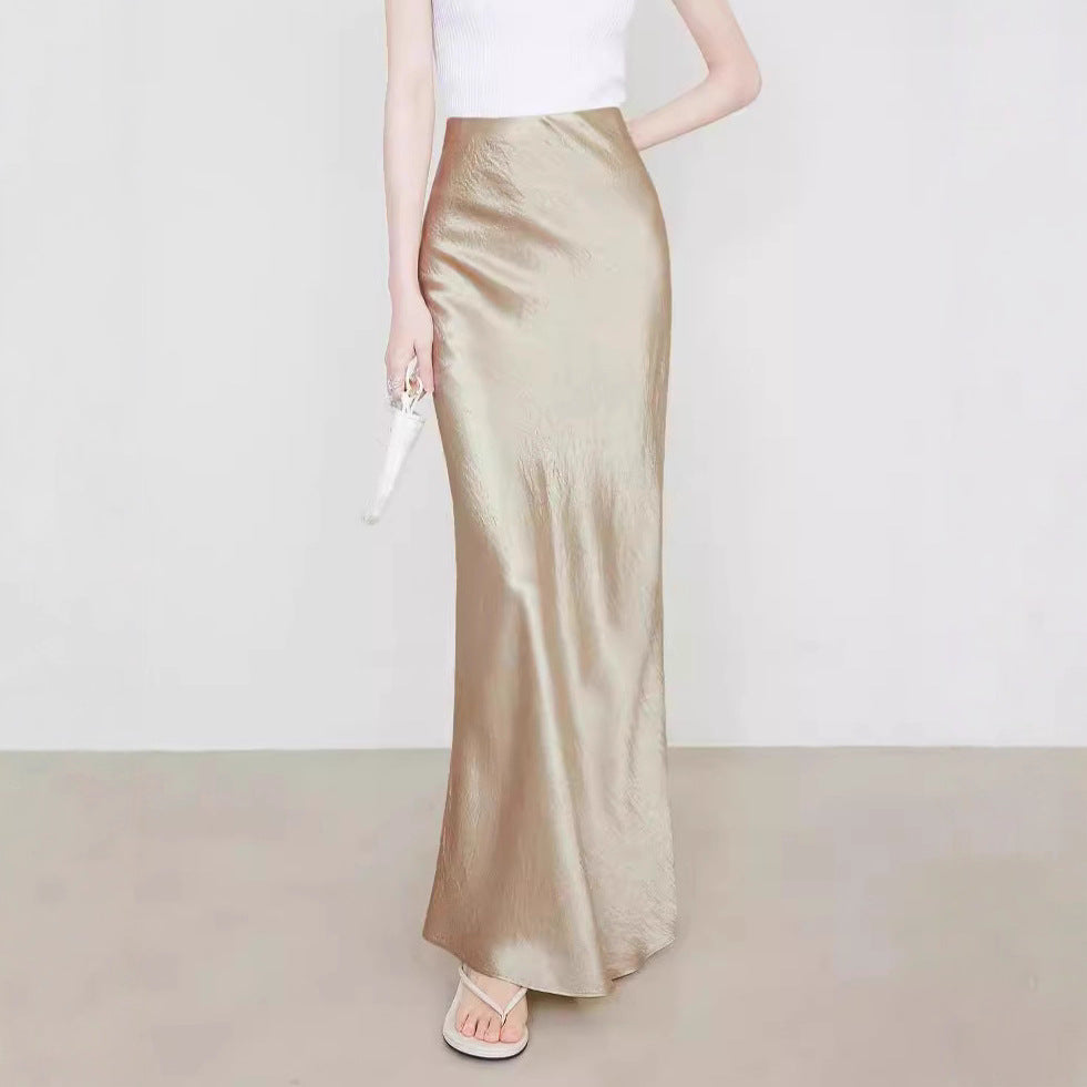 Sway Satin High-Waist Tie-Dye Midi Skirt