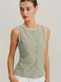 Aurelia Plaid Retro Blouse