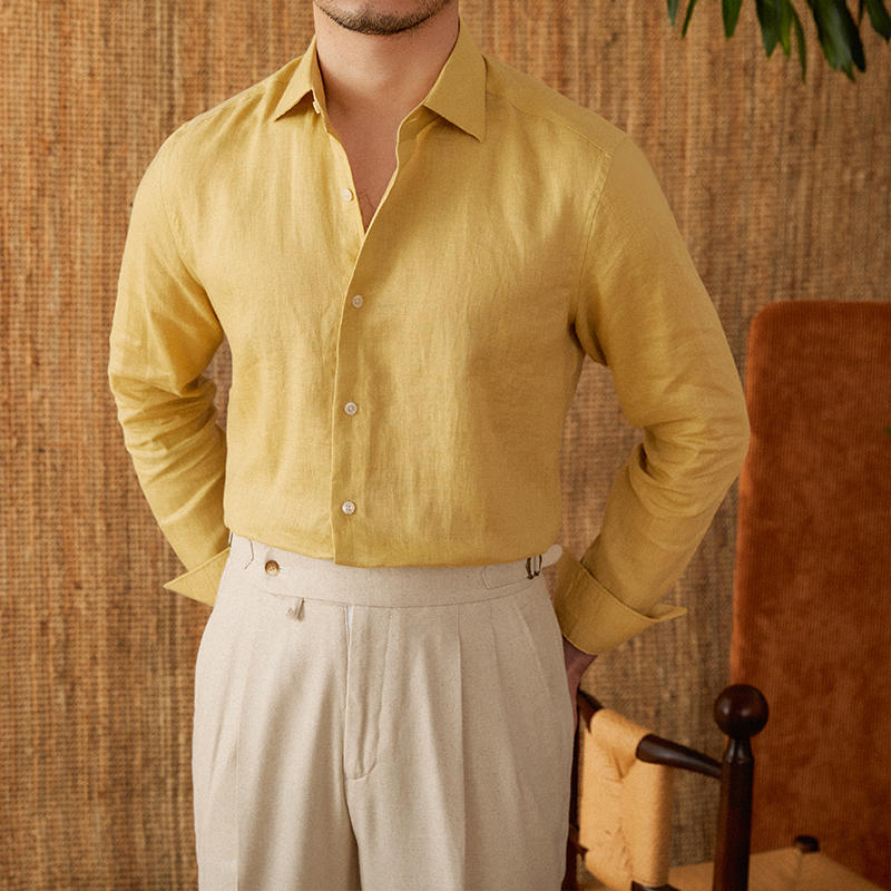 Metro Bexley Men's Linen Long-Sleeve Shirt