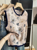 Hearth Knit Colour-Block Retro Vest