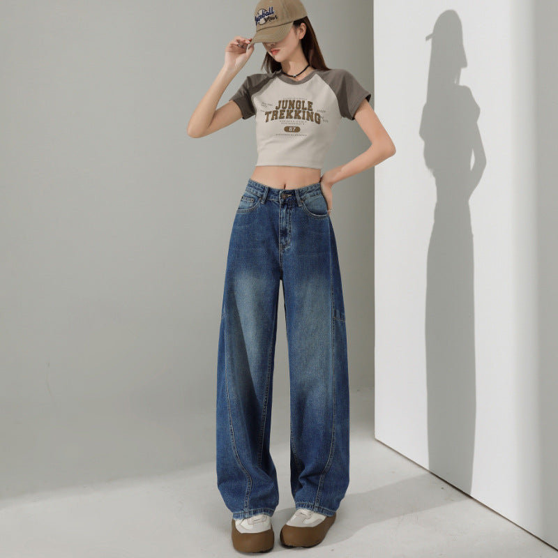 Indigo Bexley Relaxed Wide-Leg Jeans