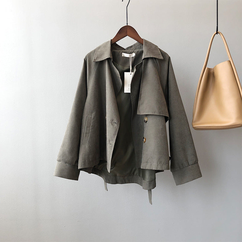 Lumen Short Retro Trench Coat