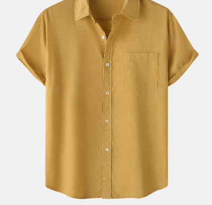 Metro Bexley Men's Linen Cotton Short-Sleeve Shirt