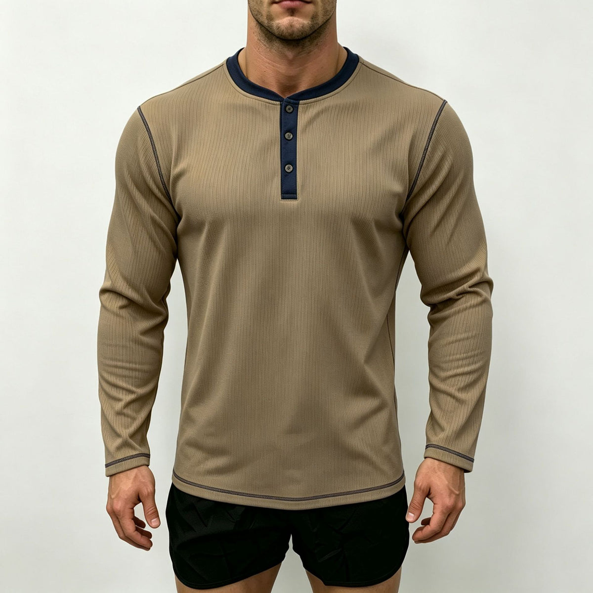 Metro Calder Men's Long-Sleeve Henley Shirt