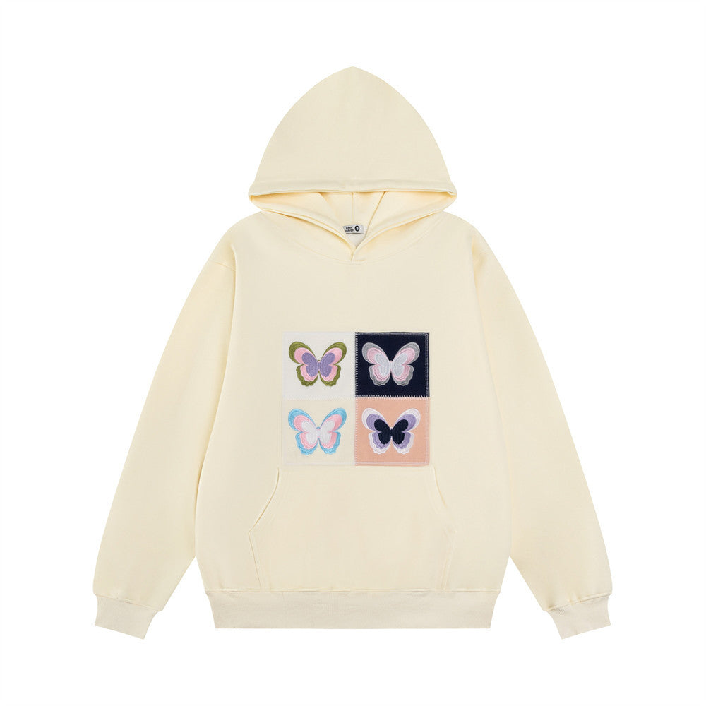 District Men's Butterfly Embroidered Hoodie
