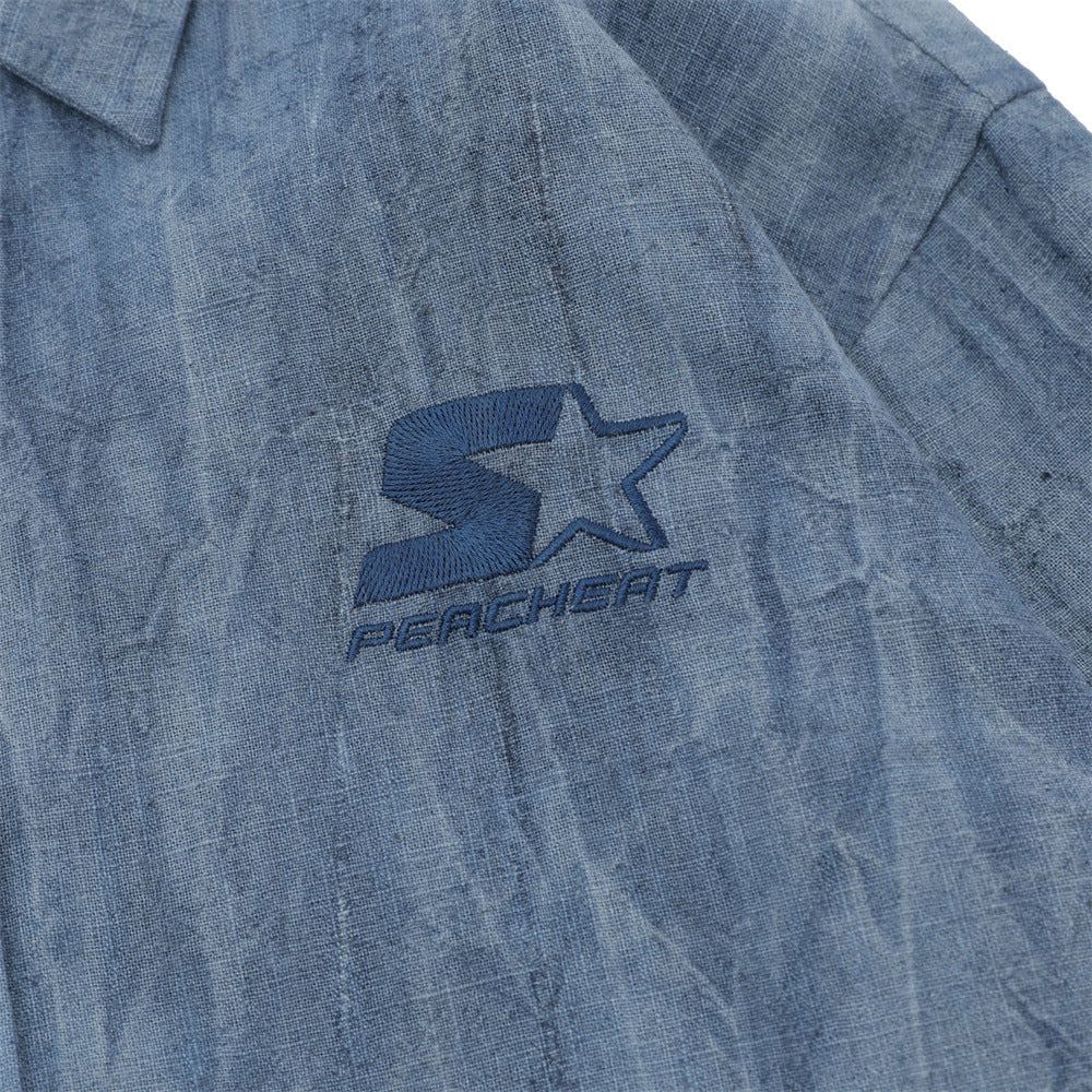 Metro Men's Linen Cotton Embroidered Shirt