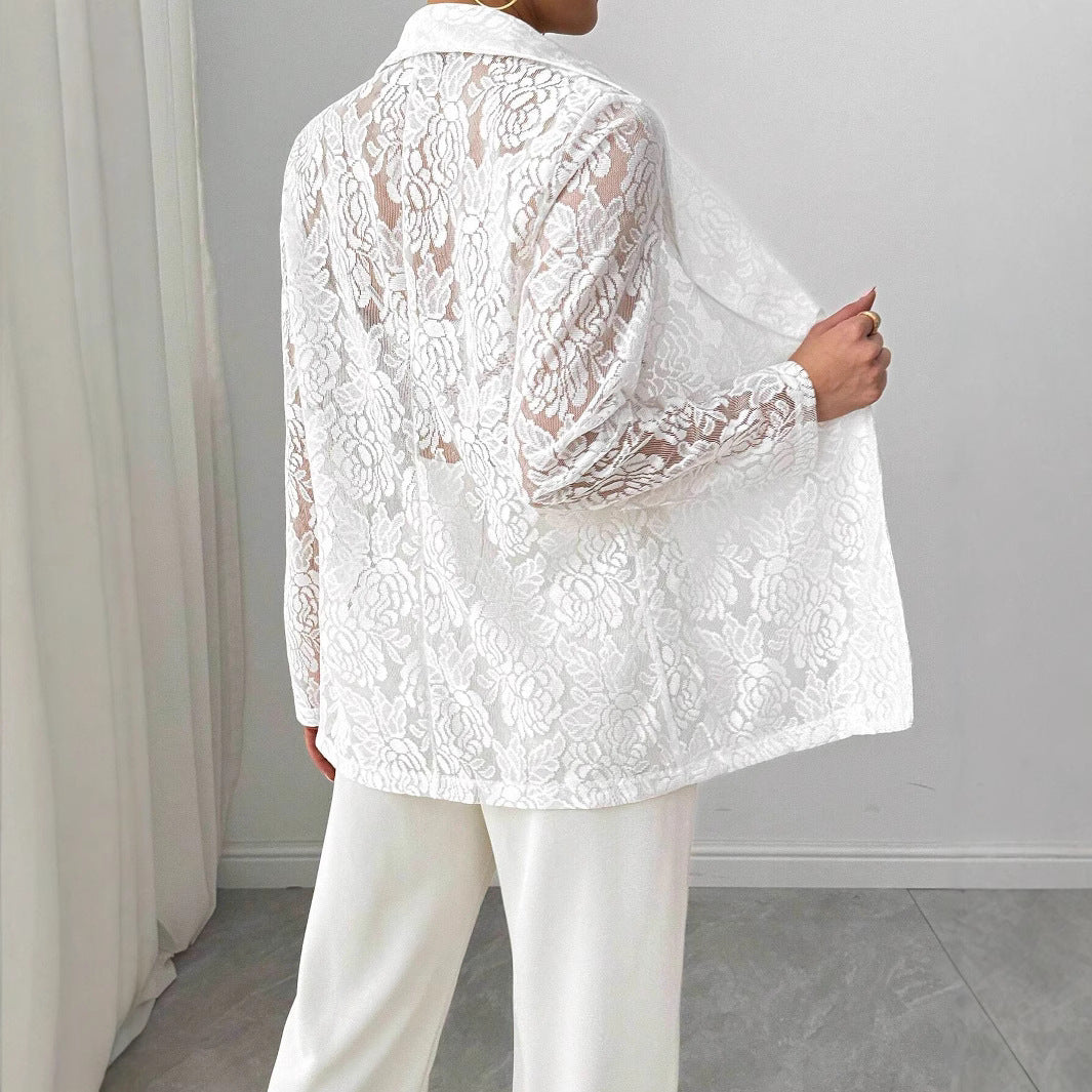 Aurelia Lace Embroidered Blazer
