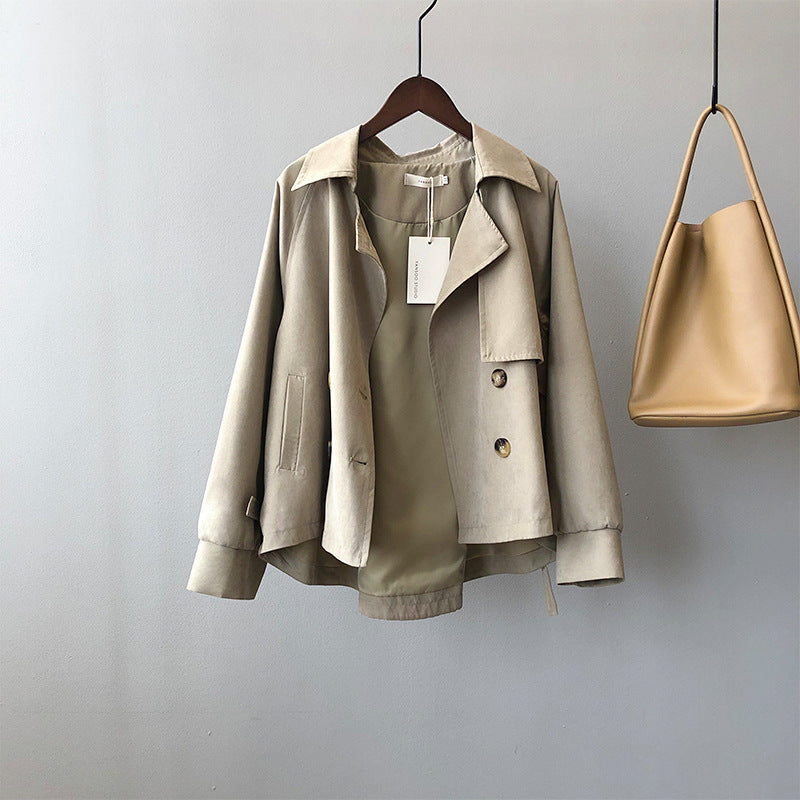 Lumen Short Retro Trench Coat