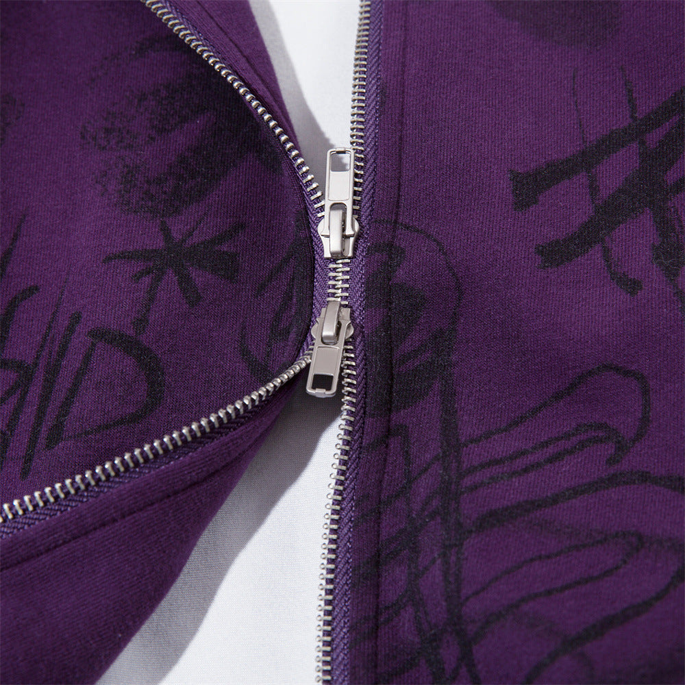 District Men's Graffiti Printed Hoodie