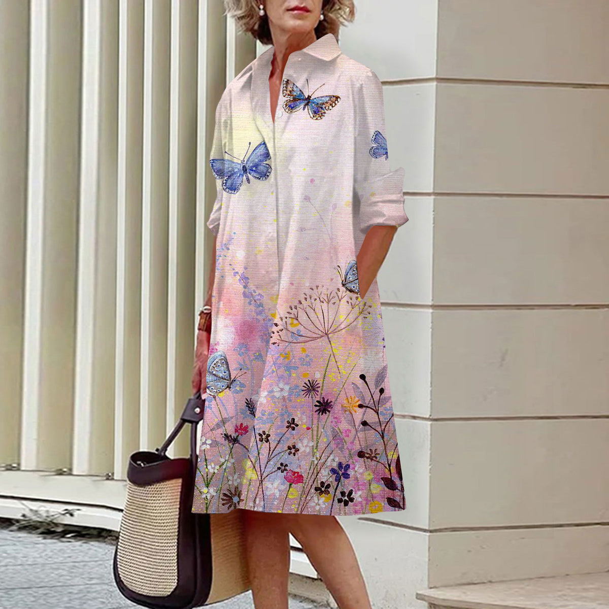 Nova Floral Printed Shirt Dress