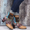 Stride Chunky Zip Printed Ankle Boots