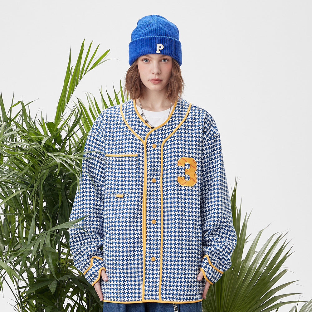 District Men's Houndstooth Varsity Jacket