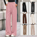 Flow Straight Solid Wide-Leg Trousers