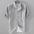 Metro Men's Short-Sleeve Breathable Linen Shirt