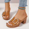 Stride Chunky Block-Heel Sandals