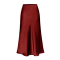 Sway Satin Silky Acetate Midi Skirt