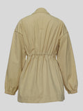 Lumen Mid-Length Drawstring Trench Coat