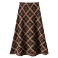 Nova Wool Midi Plaid Skirt