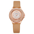 Tempo Minimalist Round Rhinestone Watch