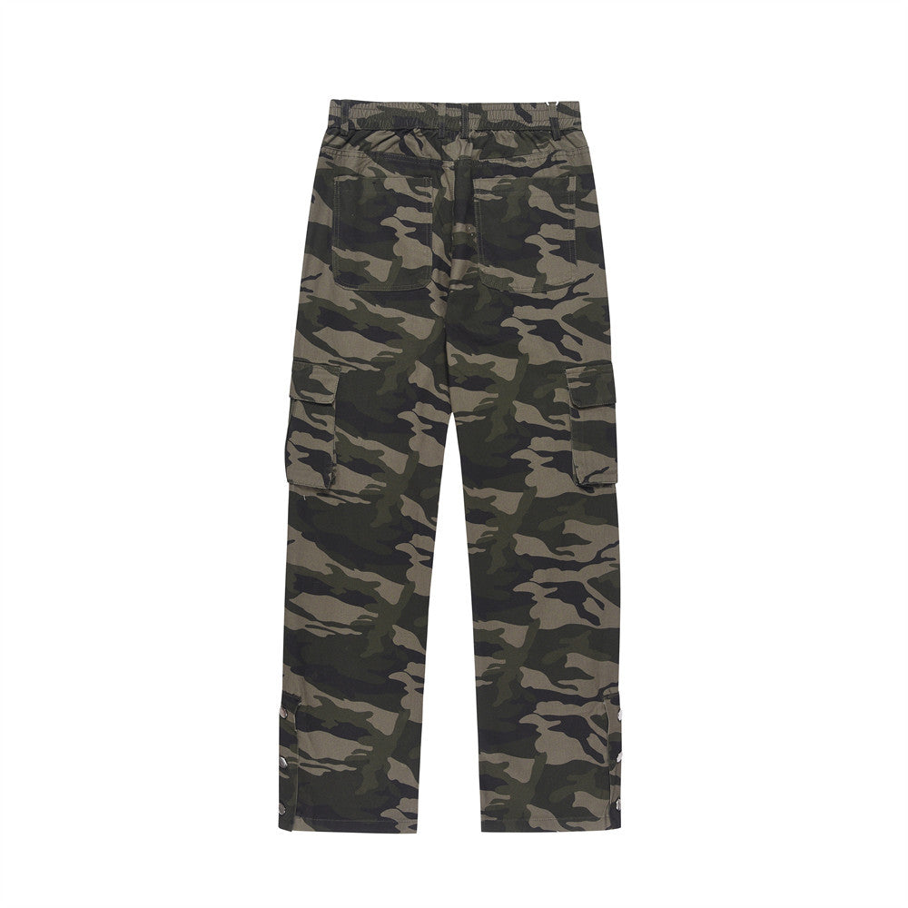 Rover Men's Multi-Pocket Pocket Camo Cargo Pants