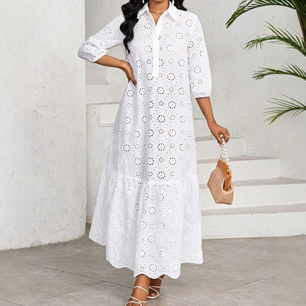 Nova Lace Shirt Dress
