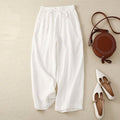 Flow Linen Cotton Cropped Wide-Leg Trousers
