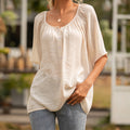 Aurelia Bexley Relaxed Short-Sleeve Button Shirt