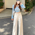 Indigo Garnet Wide-Leg Jeans