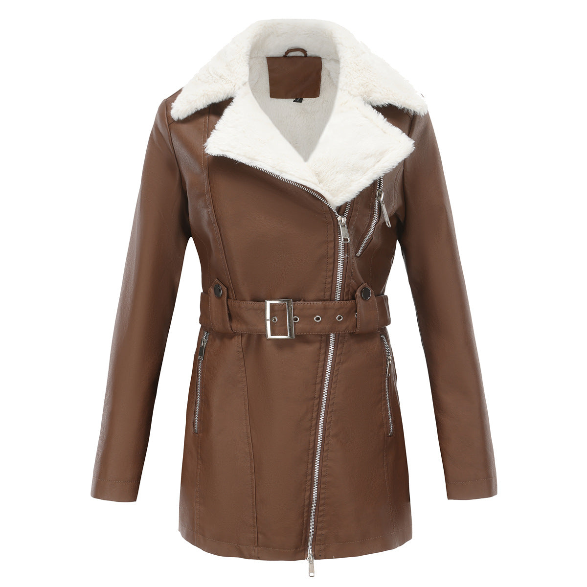 Halo Fleece-Lined Leather Jacket