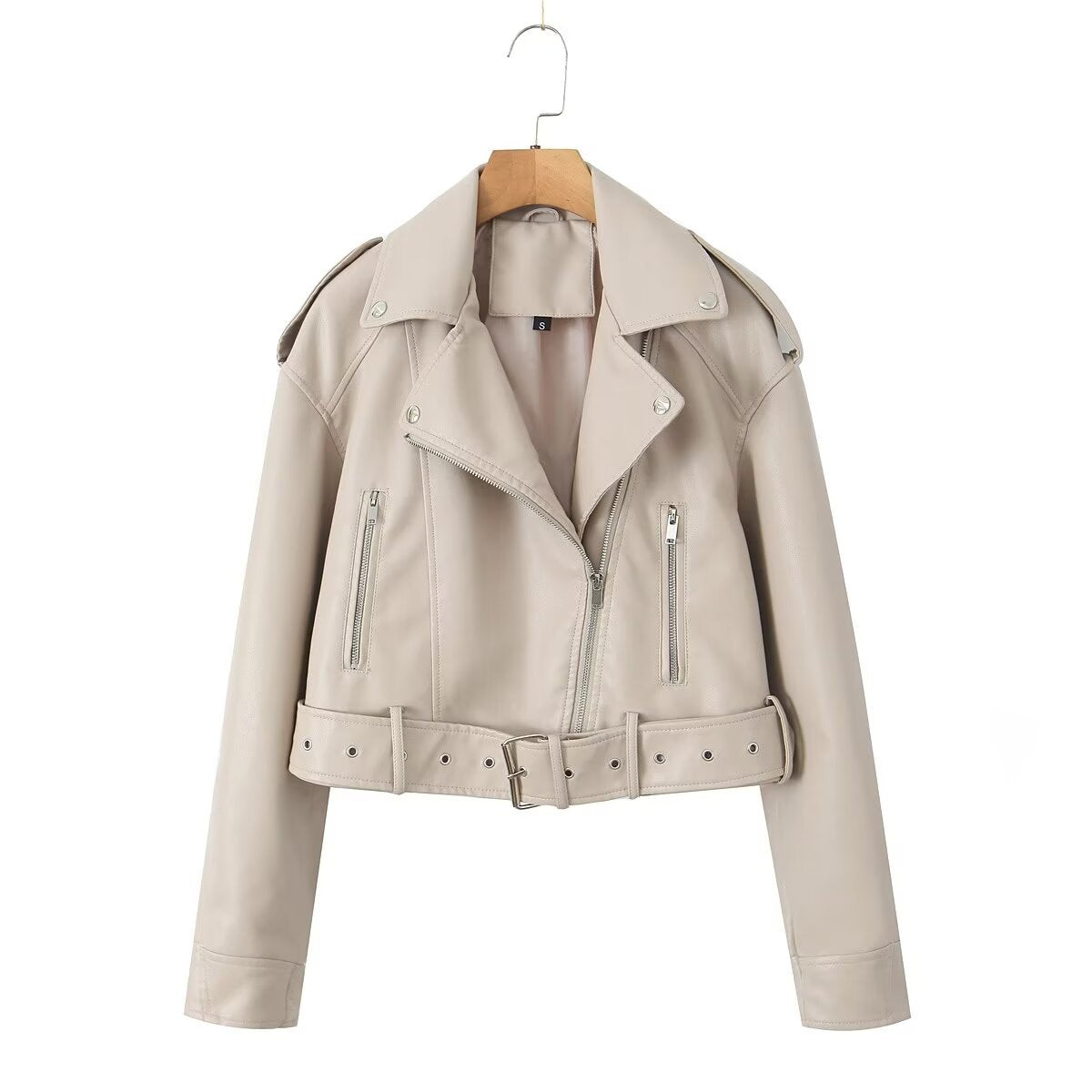 Halo Leather Washed Biker Jacket