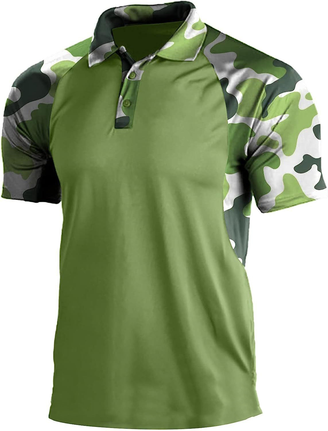 Metro Men's Short-Sleeve Zip Lapel Polo Shirt