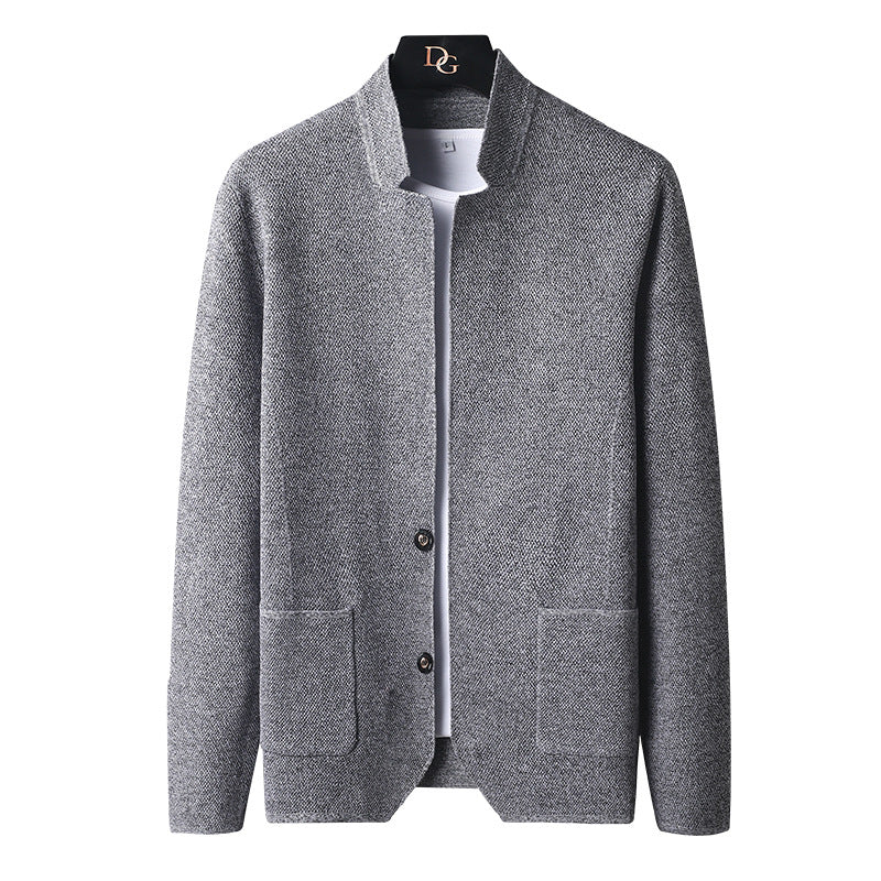 Atlas Men's Stand-Collar Pocket Cardigan