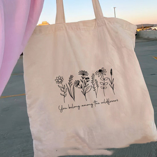 Carry Canvas Floral Tote Bag