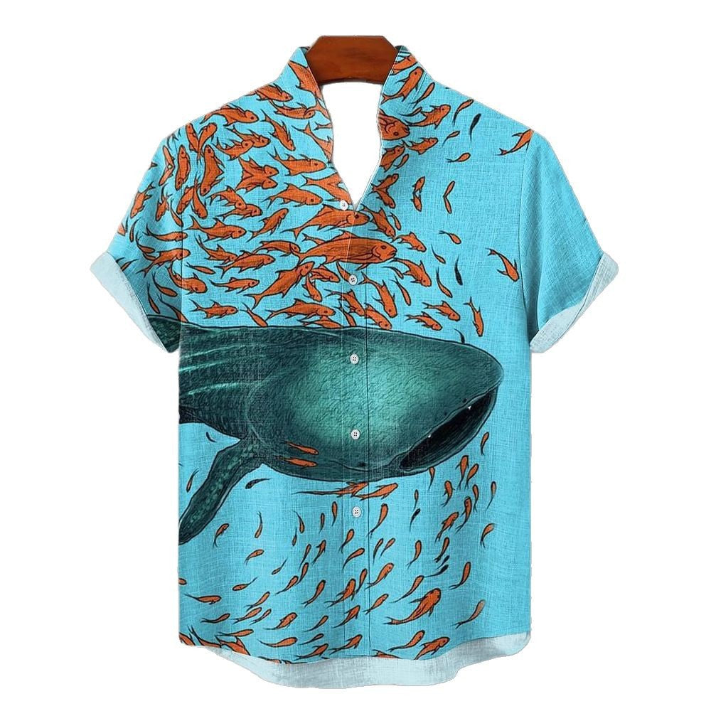 Metro Men's Linen Short-Sleeve Button Shirt