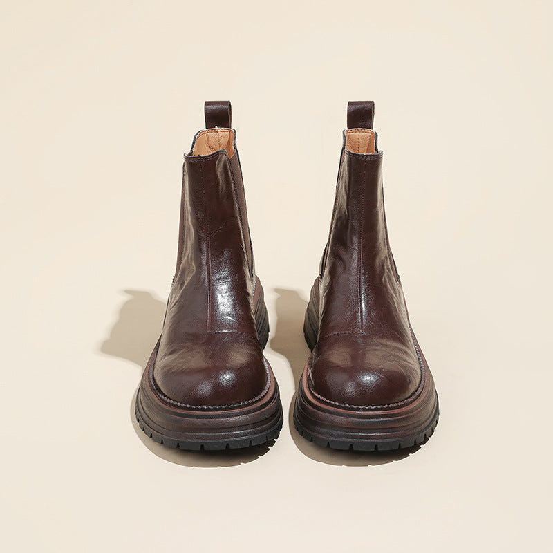 Stride Leather Vintage Ankle Boots