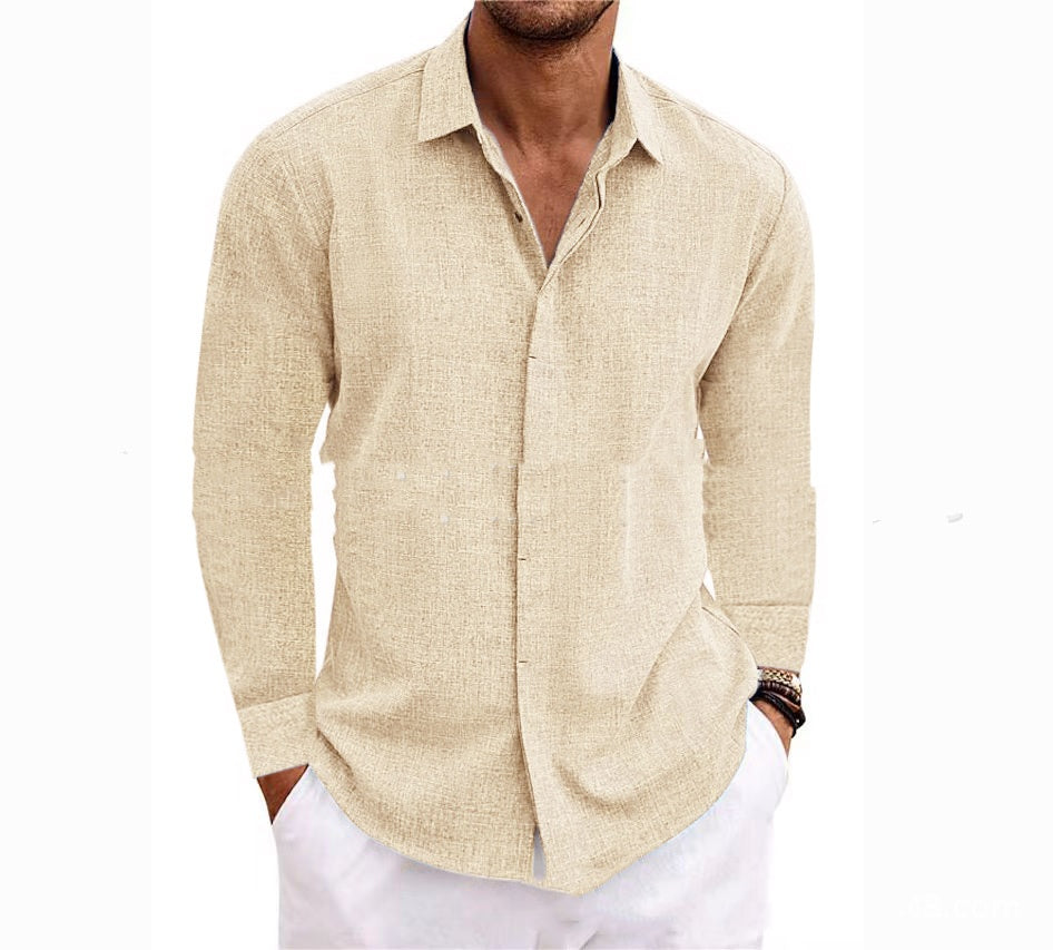 Archive Men's Linen Cotton Long-Sleeve T-Shirt