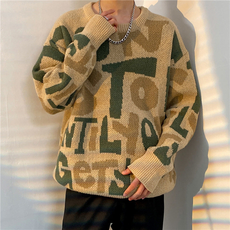 Atlas Men's Crew-Neck Contrast Sweater