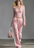 District Men's V-Neck Polka-Dot Tracksuit