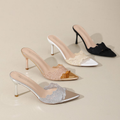 Stride Lace Pointed Slides